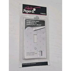 New Amertac Style Hidden Screw Paper-It Single Gang Toggle Switch Wall Plate